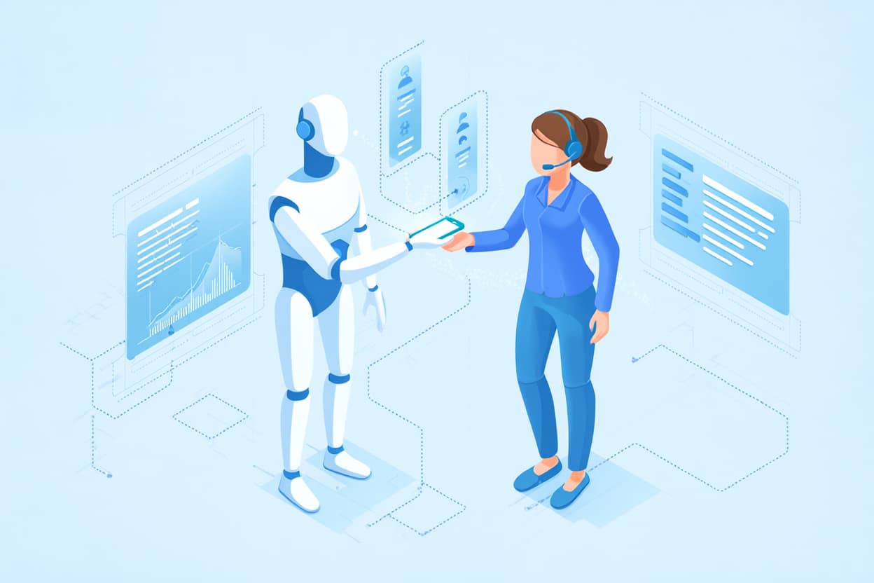 AI bot to human handoff process